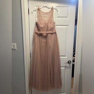 Wtoo bridesmaid dress. Size 16W color: Blush. Designer Wtoo. Tulle